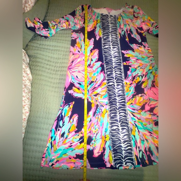 Lilly Pulitzer Women's Ophelia Dress in Bright Navy Al Fresco Size Medium EUC - Picture 12 of 12